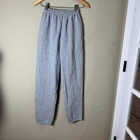 HANES Premium EcoSmart Classic Grey Jogger Sweatpants w/ Pockets Size Small - Picture 2 of 9
